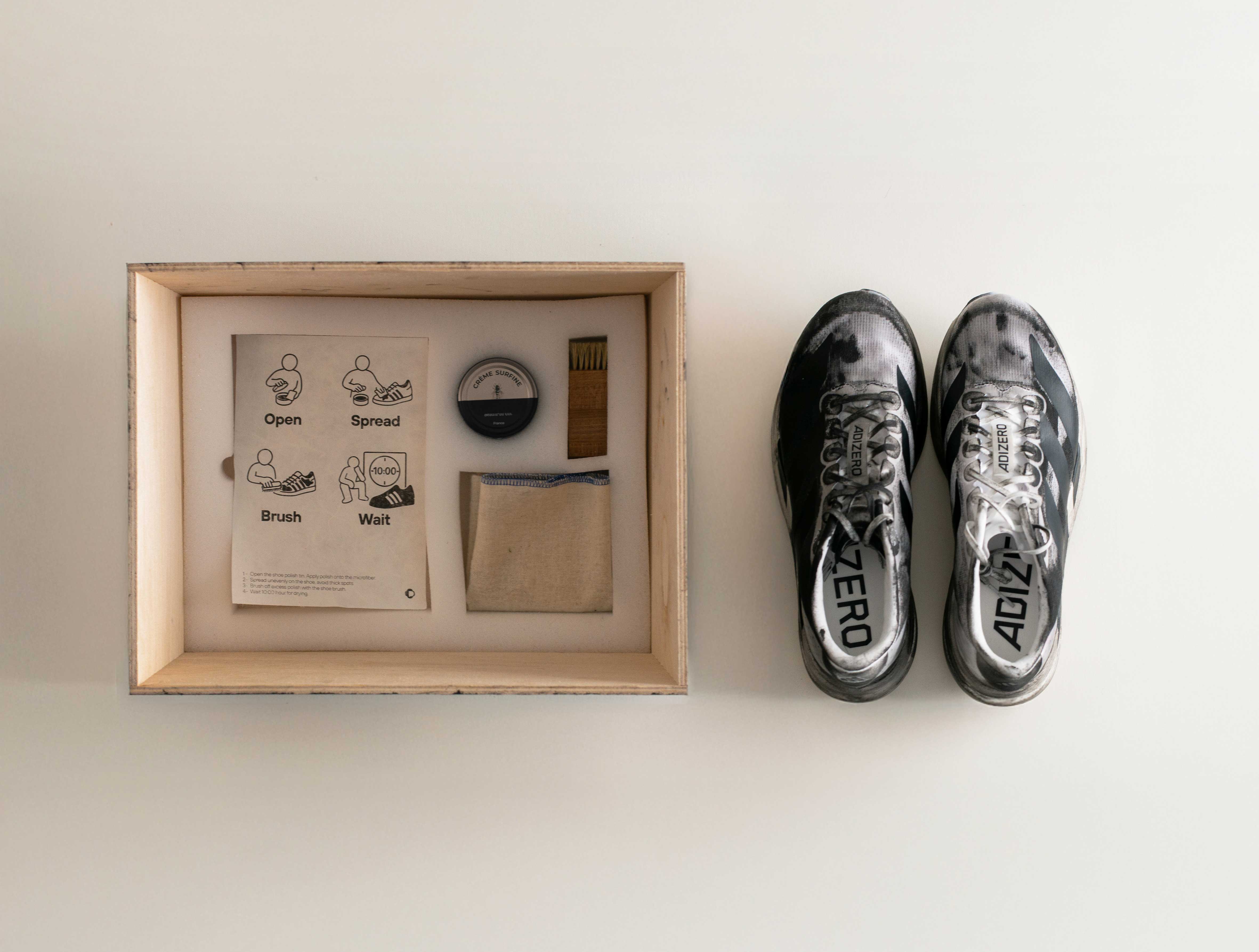 Saphir Crème Surfine in Black Illuminates the adidas x PHILEO Paris Art Collaboration